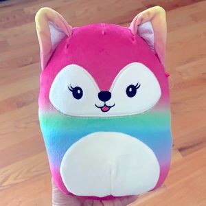 Squishmallows Xenia Fox Soft Ombre Rainbow Plush